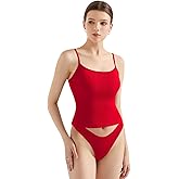 SUUKSESS Women Cotton Ribbed Going Out Camisole Top Y2k Spaghetti Strap Tank Top