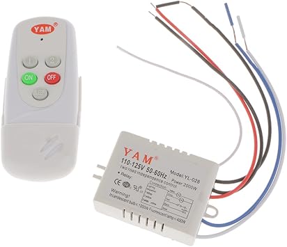 1 2 3 Way Wireless Lamp Light Rf Remote Control On Off Switch