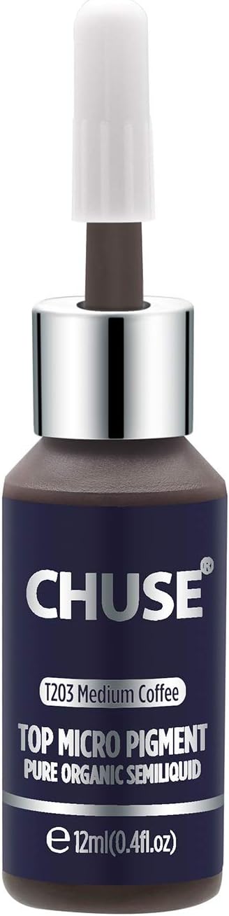 CHUSE PMU Eyebrow Pigments 0.4oz/12ml (T203 Medium Coffee), 12 ml (Pack of 1)