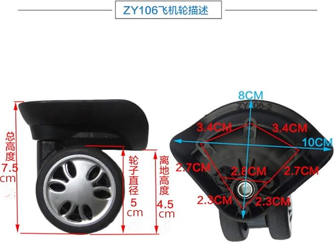 luggage wheels replacement kit