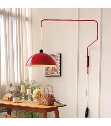 Amazon.com: Modern Plug in Wall Sconce Dome Shade Mid Century