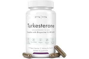 Potent Turkesterone Supplement, 2X Pure (Made in USA - 3rd Party Tested) Most Bioavailable and Natural Test Support Supplemen