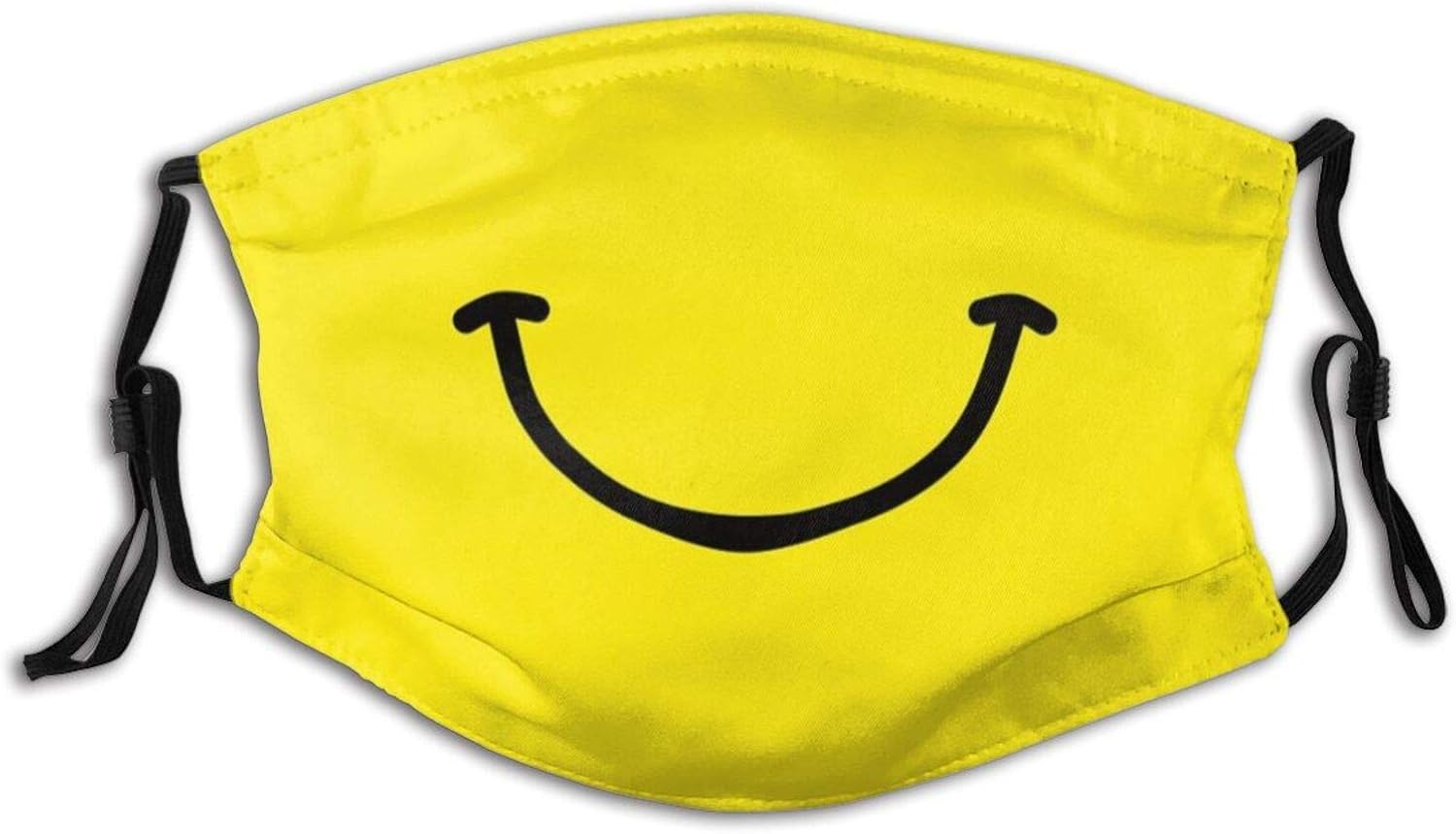Smiley Face Mask, funnyAdjustable, With 2 Filters For Men And Women