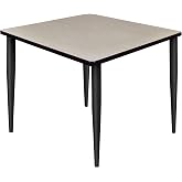 Romig Arco 42 in. Square Breakroom Table- Maple Top, Black Tapered Legs