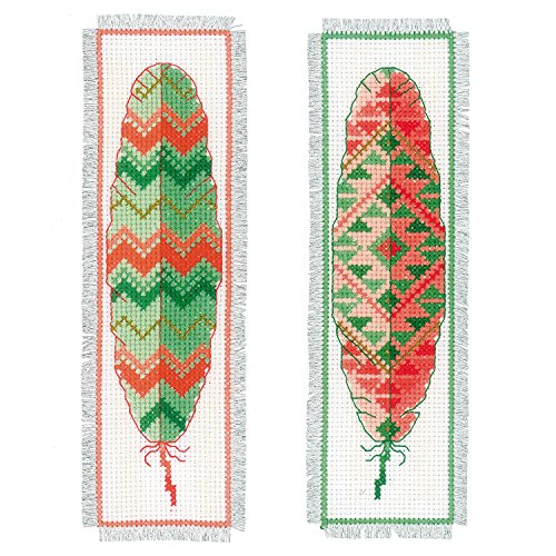 Vervaco Feather Bookmarks Counted Cross-Stitch Kit