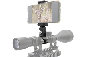 Higoo Universal Scope Phone Mount Holder Camera Gun Mount Adapter, Adjustable Bike Phone Holder, Motorcycle Handlebar Phone M