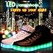 CIOR Kids Boy and Girl's High Top LED Sneakers Light Up Flashing Shoes(Toddler/Little Kid/Big Kid),105,02,37