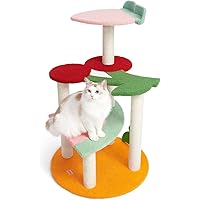 VETRESKA 41.3 Inches Multi-Level Cat Tree Cat Tower with Fruit-Shaped Platform and Sisal-Covered Scratching Posts, Indoor Cat