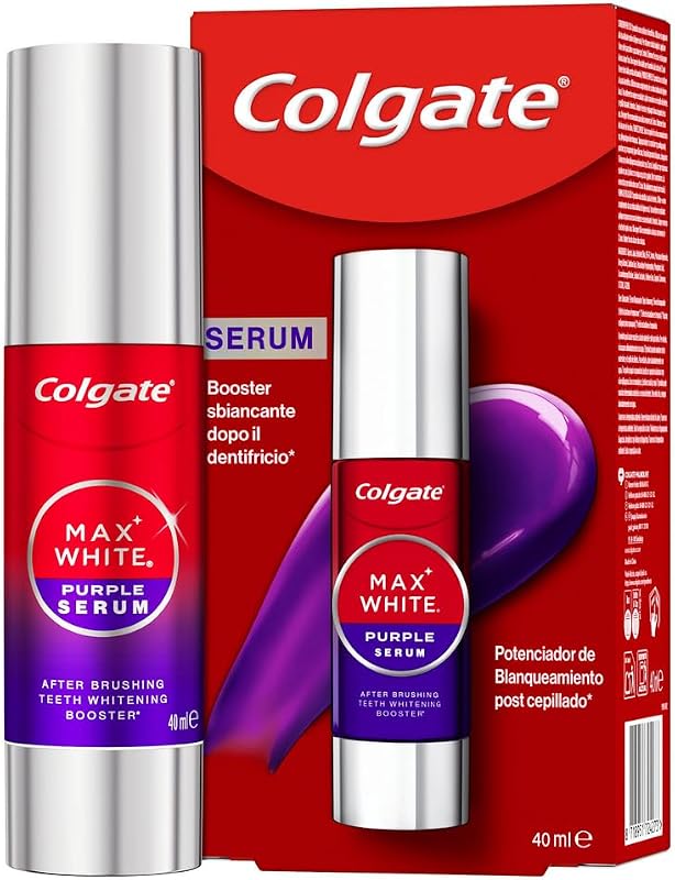 Max White Purple Serum 40ml, Booster Sbiancante Denti istantaneo, Sbianca istantaneamente, Formula a doppia azione per denti bianchi, tecnologia correzione immediata del colore