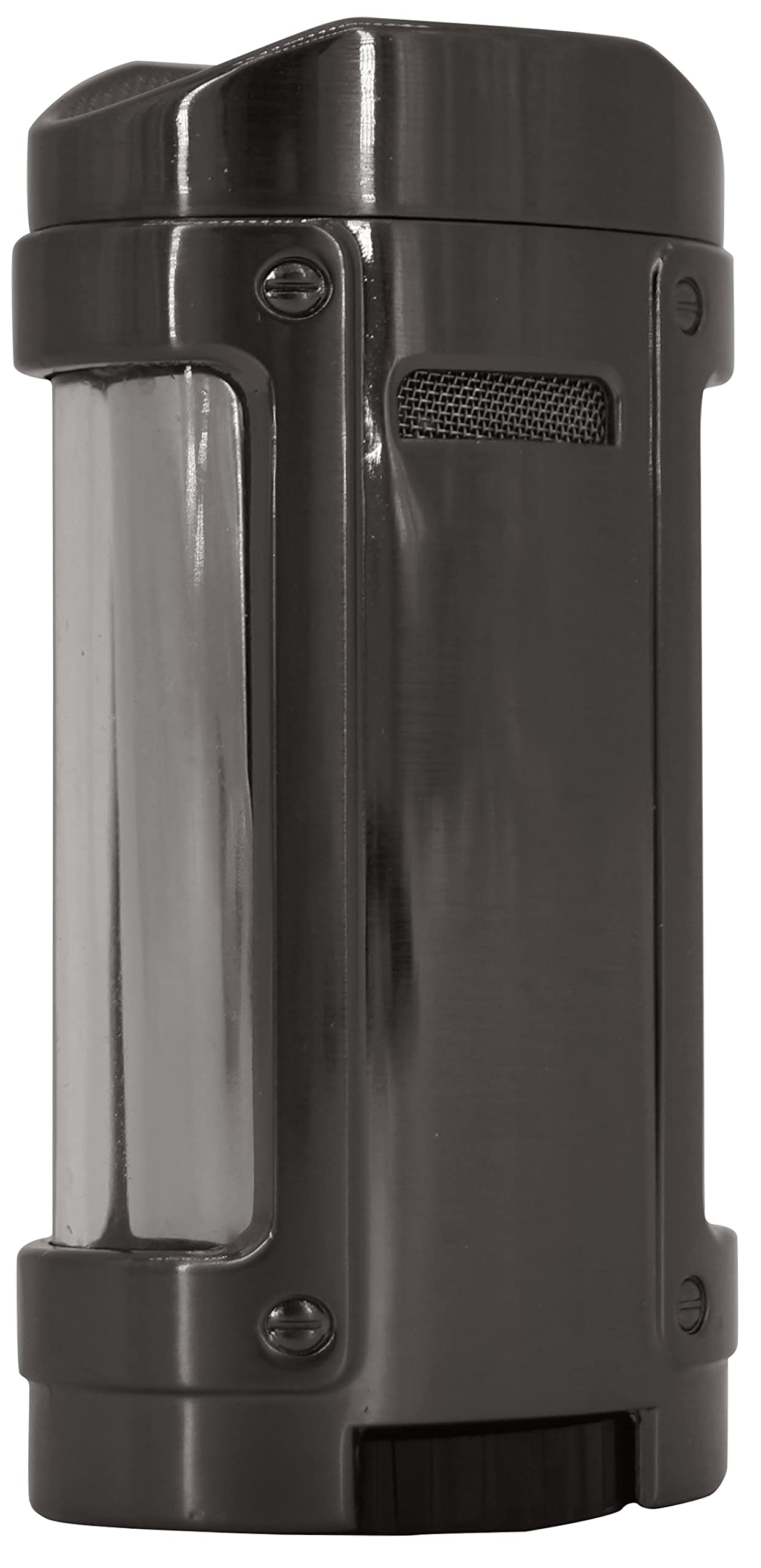 GERMANUS Kaventsmann Jet Flame Lighter in Dark Silver for Candles