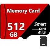 512GB Memory Card with Adapter,High Speed TF Card Full HD, Mini Card for Tablet/PC/Smartphone/Drone/Camera/Dash Cam (512, GB)