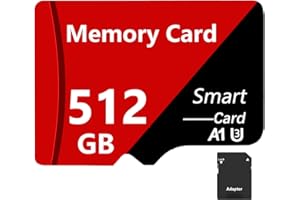 512GB Memory Card with Adapter,High Speed TF Card Full HD, Mini Card for Tablet/PC/Smartphone/Drone/Camera/Dash Cam (512, GB)