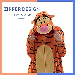 COSUSKET Snug Fit Unisex Adult Tigger Onesie