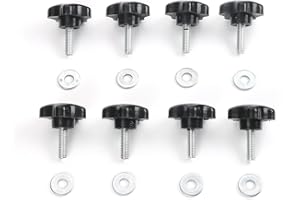 JeCar 8 Hardtop Quick Removal Bolts Thumb Screws Compatible with Jeep Wrangler 2007-2023 JK JKU JL JLU Sports Sahara Freedom Rubicon X 2 4 Door Accessories(Black)
