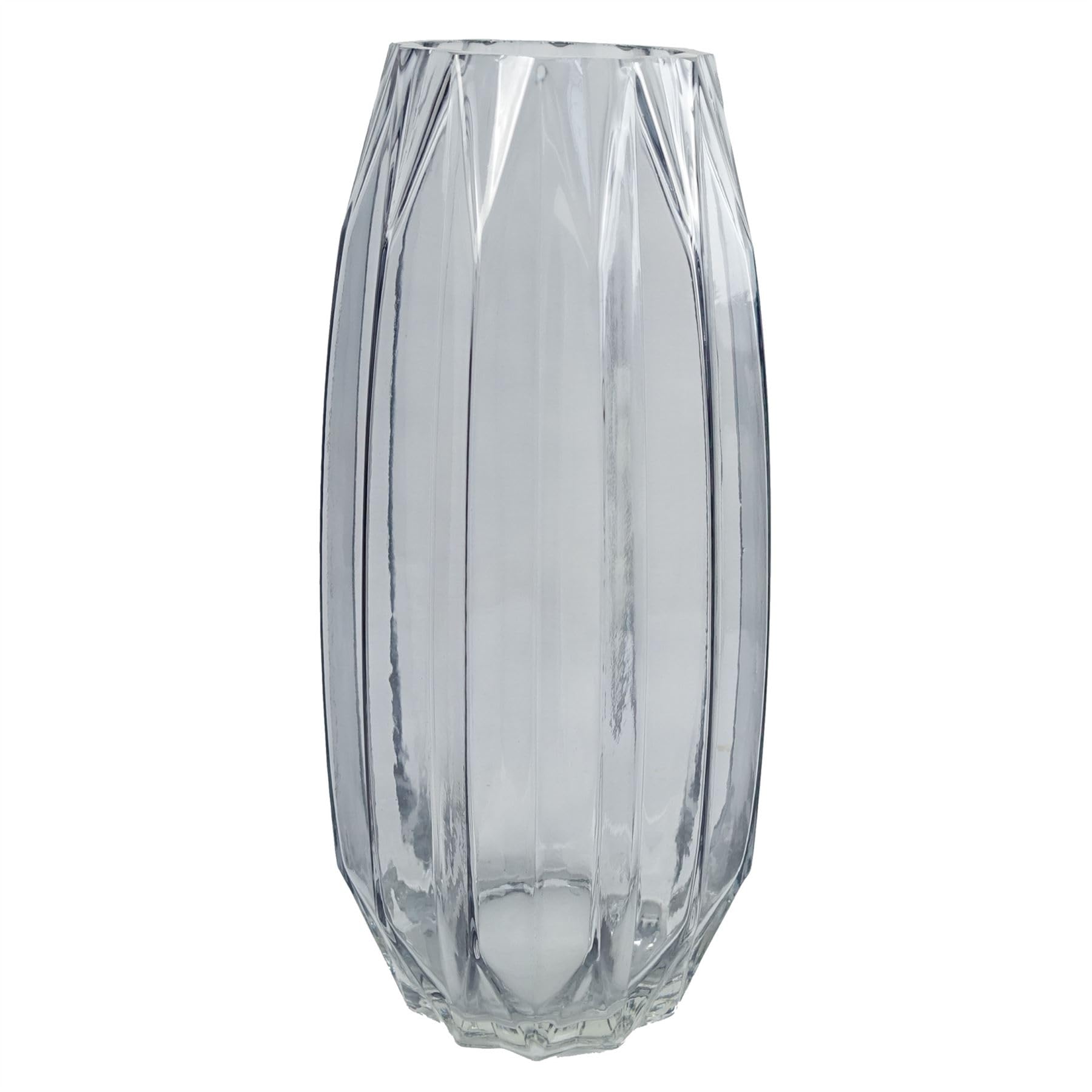Designer Glass Vases, 30cm Clear Contemporary