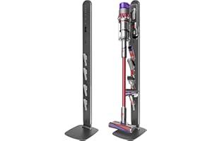 boailydi Sturdy Metal Vacuum Stand Compatible with Dyson Gen5 V15 V12 V11 V10 V8 V7 V6, Freestanding Bracket Standing Holder with Hidden Cable Design, Space-Saving Storage Rack for Cordless Vacuums