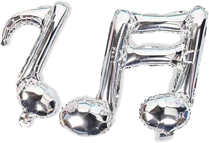 Amazon Com 10pcs Silver Music Note Foil Balloons Music Theme
