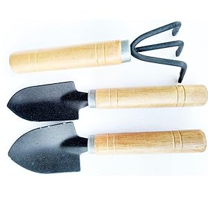 Diligent Farmer Mini Garden Tool Set, 3 Piece Hand Suit Small Shovel/Rake/Spade Ideal for Men and Women