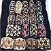 FUMUD Fashion Design Style Multi Butterfly Magic Wood Beading EZ Double Clips Hair Slide Combs Hair Accessories (12pcs)