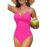 Daci Women's One Piece Swimsuit Tummy Control Bathing Suit Gold Metal Full Coverage Slimming Swimwear 2025