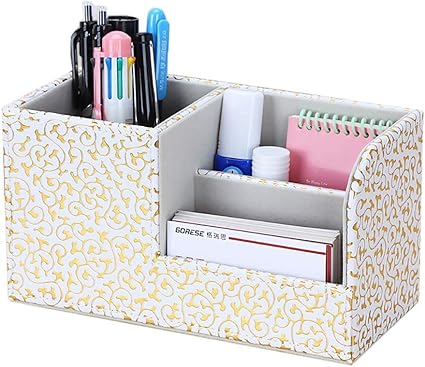 Stationery Desk Organiser, PU Leather 