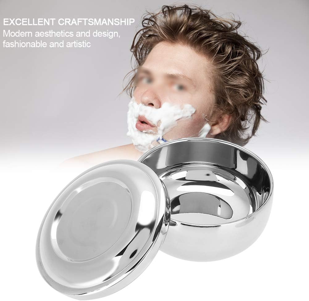 Men’s Shaving Set, Men’s Shaving Bowl, New Stainless Steel Metal Shaving Soap Cup Universal Men