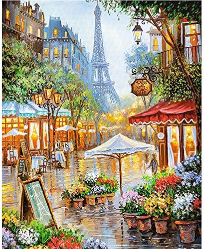 Diamond Painting Diy 5D Crystal Mosaic Paris Street Tower Embroidery 3D Cross Stitch Decorative Needlework Handmade Stamped Kit