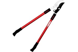 TABOR Tools GG11A Bypass Lopper with Compound Action, 30 Inch Tree Trimmer, Branch Cutter with ⌀ 1 3/4 Inch Cutting Capacity,