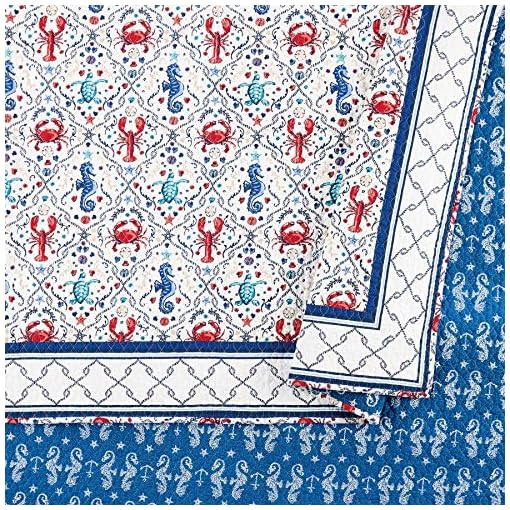 Vera Bradley SEA Life Quilt, Twin, Blue Beachfront Decor