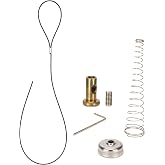 Gate Latch Cable Pull, Spring-Loaded Latch Kit for Wooden Fence Gates | Gate Latch Pull Cable String Adjustable from 2" to 6" Posts Stainless Steel Spring, 1 Pack