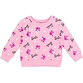 Barbie Girls French Terry Pullover Sweatshirt Toddler to Big Kid