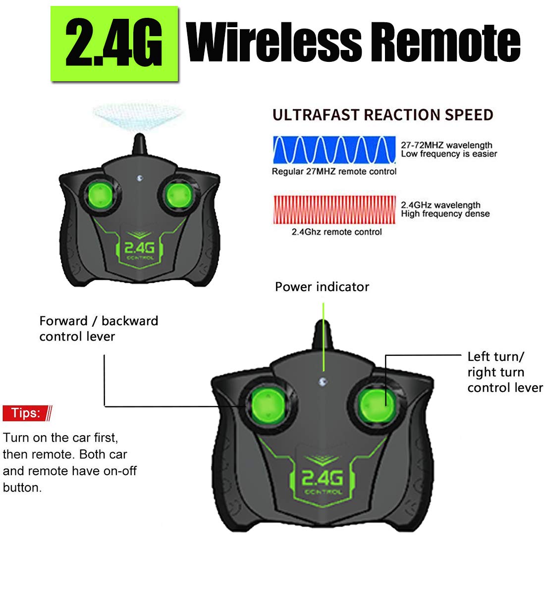 POWERbeast RC Cars Stunt Car Toys for Kids 2.4Ghz 4WD Remote Control Car Double Sided Rotating Vehicles 360° Flips and Spin, Kids Toy Cars for Boys & Girls Birthday