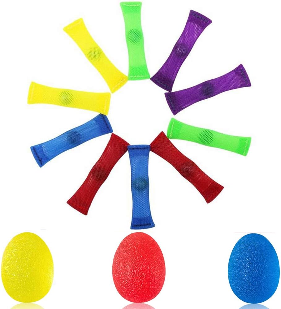 Dushi Soothing Marble Mesh Fidgets Toys Squishy Fidgets Stress Relief Ball Stress Relief Toy for Adults 13 Pack