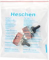 Heschen MTS-402 4PDT ON-ON Miniature Toggle Switch 12 Pin Waterproof Cover Pack view 6