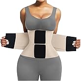 FeelinGirl Waist Trainer Belt Waist Cincher Trimmer Ab Belt Tummy Control Body Shaper with Triple Wrap Women and Men