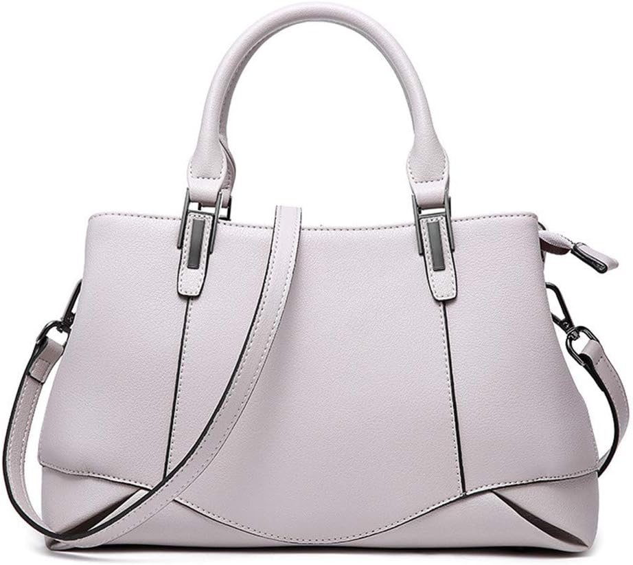 RFVBNM Leather Handbags Women's Fashion one Shoulder Portable Messenger Bag,Gray