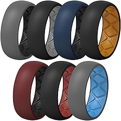 Egnaro Silicone Ring Men 1/4/5/6/7 Multipack of