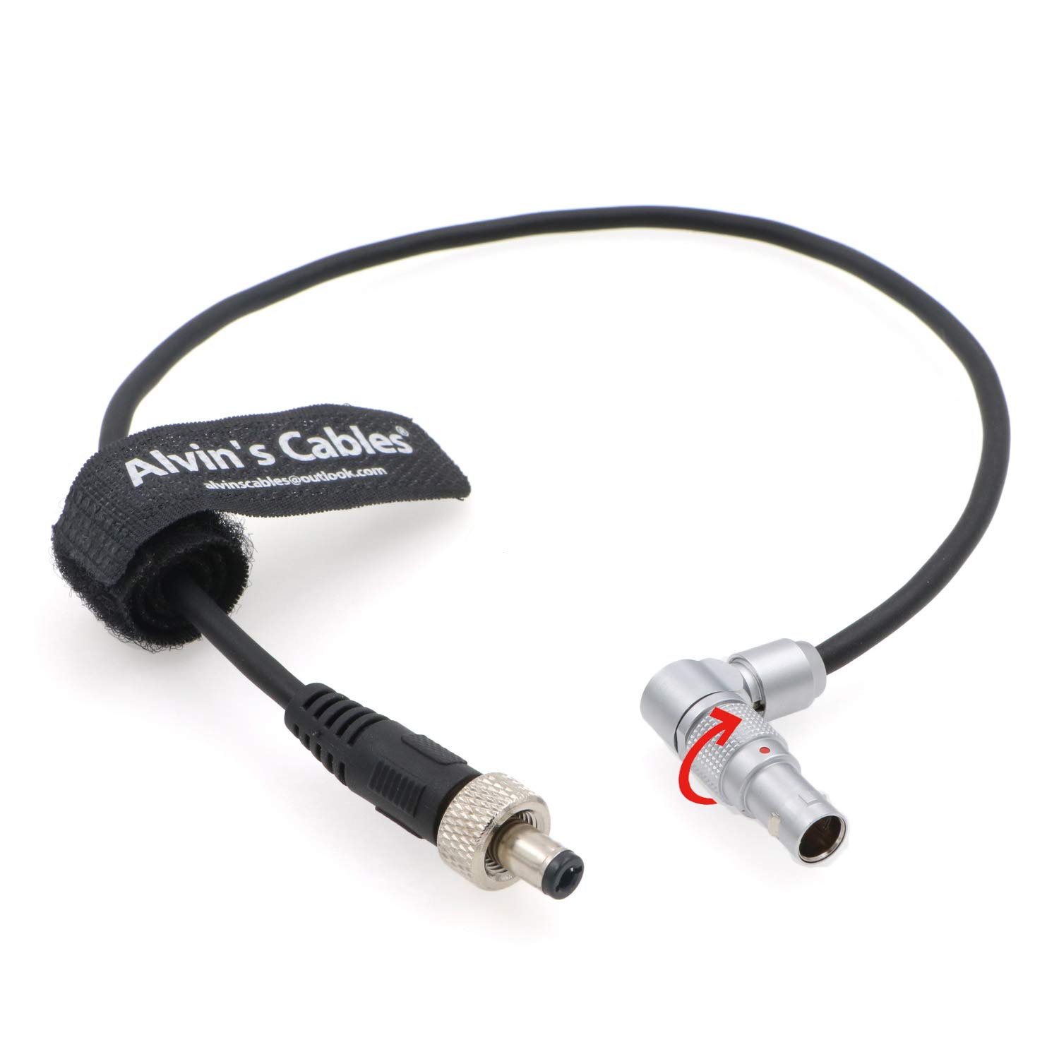 Alvin's Cables Z CAM E2 Flagship Rotatable Right Angle 2 Pin Male to Lock DC Power Cable for Atomos Shinobi Ninja V OSEE G7 Monitor Adjustable 90 Degrees 2 Pin Cord for Z CAM E2-S6 E2-F6 E2-F8