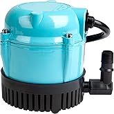 Little Giant 1-AT 115-Volt, 1/200 HP, 170 GPH Small Submersible Permanently Oiled Pump for Fountains, Water Displays and Air 