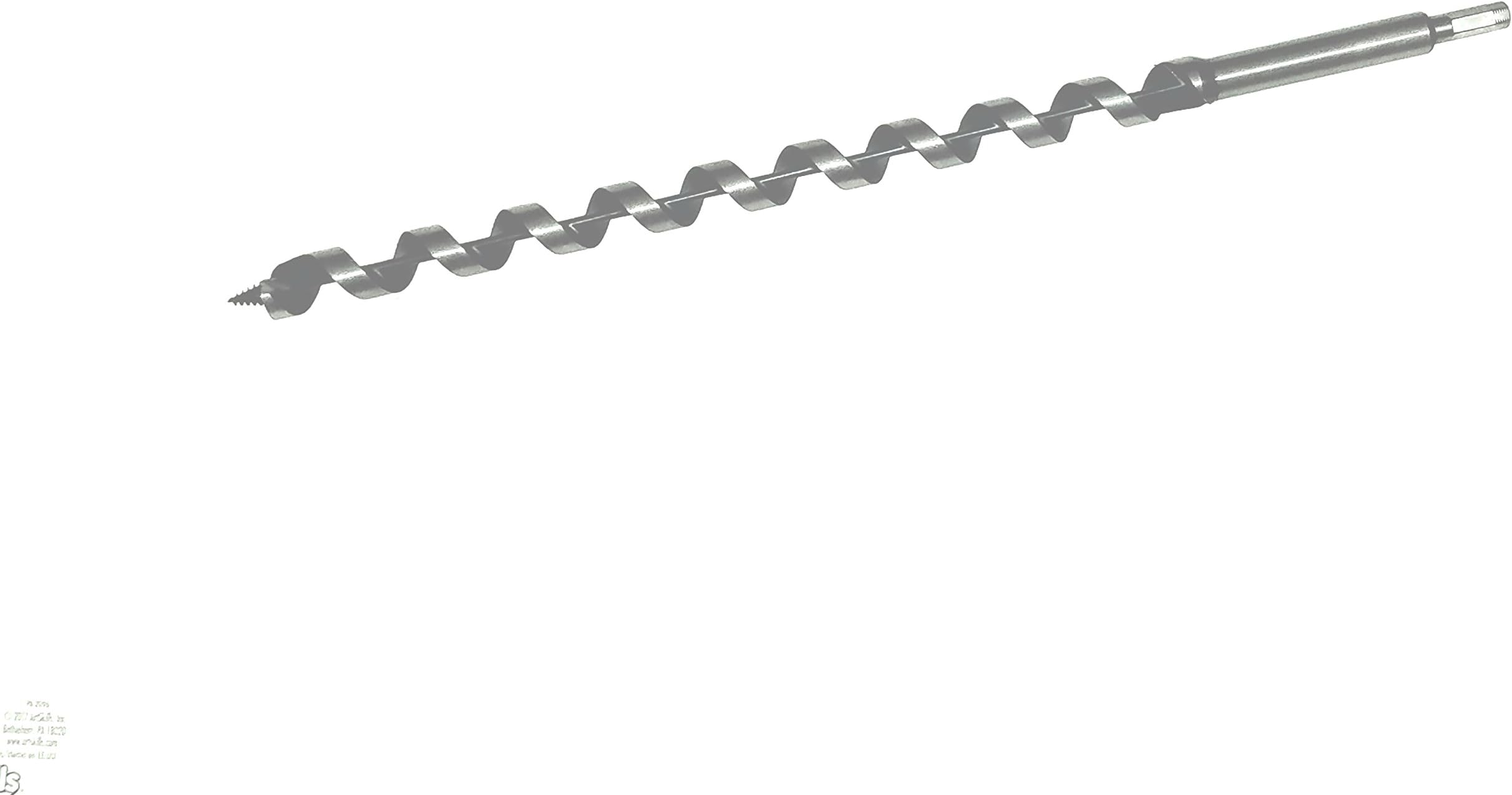 Pierce Installer Ship Auger Wood Bit with a Patented Round Threaded Hollow Tip Shank, 3/4-Inch x 17-Inch Length