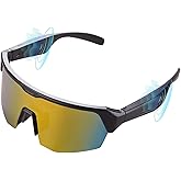 OBEST Sports Smart Sunglasses, Bluetooth Cycling Glasses with Polarized Lenses, Open Ear Music Speakers, Built-in Mic, Voice Assistant, UV Protection for Running & Outdoor Activities