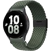20mm Sport Loop Band Compatible With Samsung Galaxy Watch 7 6 5 4 40mm 44mm/Watch 5 Pro 45mm/Galaxy Watch 4 6 Classic 42mm 46mm 43mm 47mm/Watch 3 41mm/Active 2 Nylon Braided Strap for Women Men