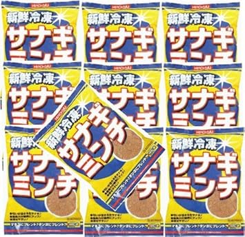 Amazon 新鮮冷凍サナギミンチ約1kg 10袋セット 冷凍釣り餌 チヌ 黒鯛 防波堤 ふかせ釣り Nonbrand エサ アトラクタント