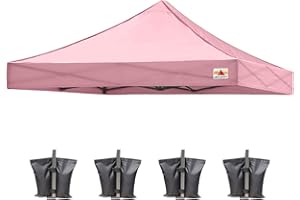 ABCCANOPY Replacement Canopy Top for Pop Up Canopy Tent (10x10,Pink)