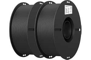 Creality 3D Printer Filament, PLA Filament 1.75mm Bundle 2Kg for 3D Printing, Ender PLA Filament No-Tangling, Strong Bonding & Overhang Performance, Accuracy +/- 0.02mm (Black & Black 2-Pack)