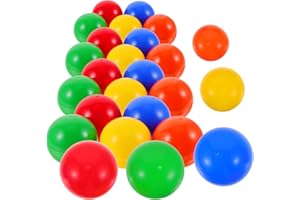 Operitacx 25Pcs Bingo Balls, 40mm Hollow Raffle Balls, Mini Plastic Ball for Game Night and Large Group Activities