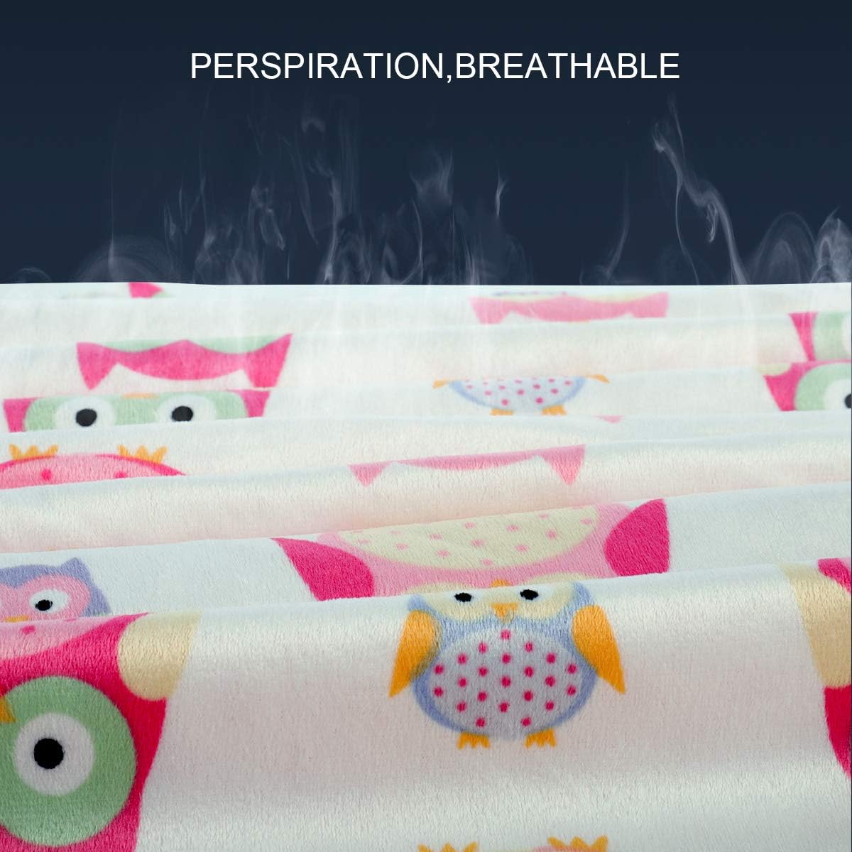 Baby Blanket, Deluxe Newborn Supersoft Breathable Cotton Bobble Blanket (Pink-Owl, 75 * 120CM), 75*120CM - Image 5