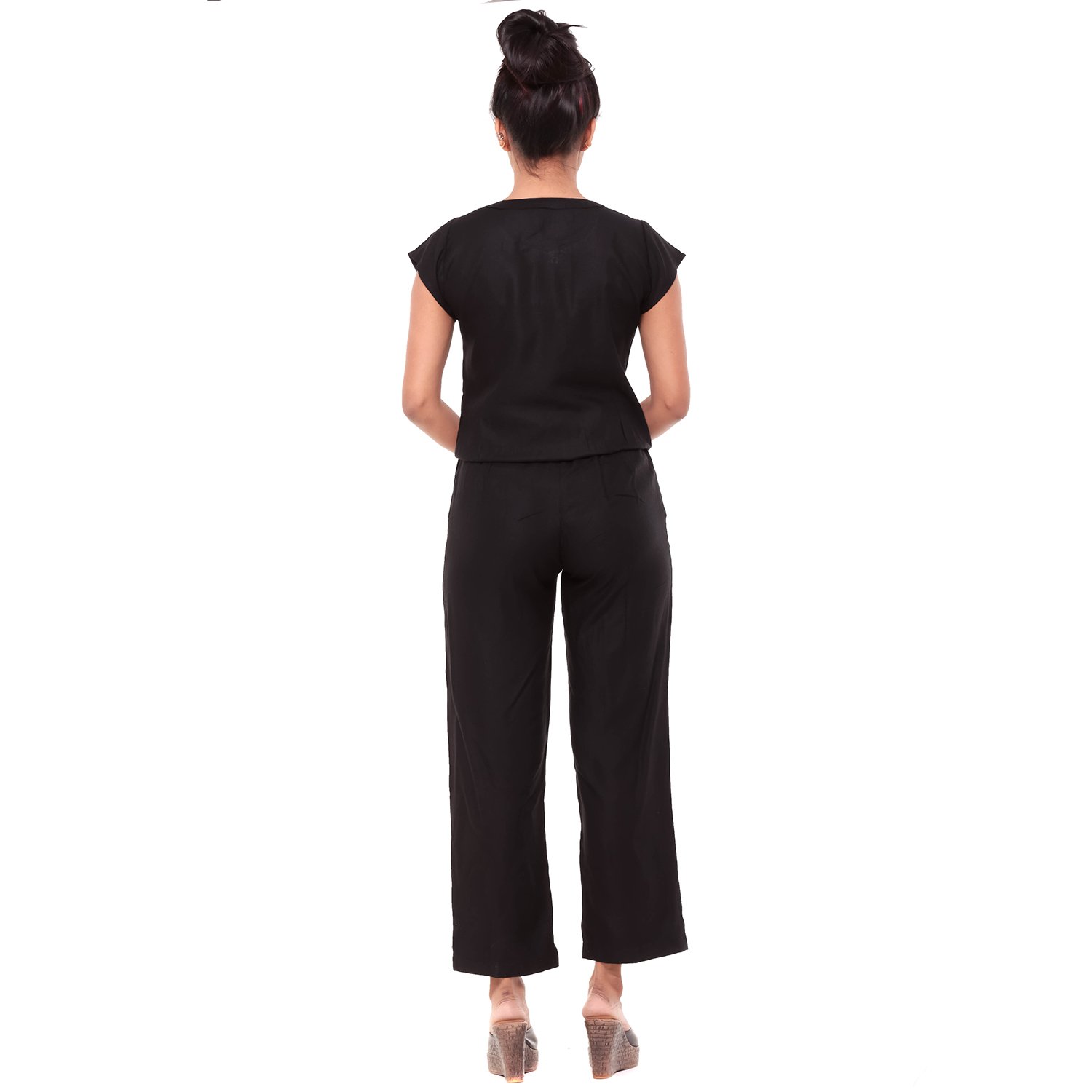 easy 2 wear &reg; womens jumpsuit black (pant style) s,m,l,xl,xxl,xxxl