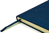Silvine A5 Executive Hardback Notebook Blue 160 Lined Pages 90gsm Ivory view 3