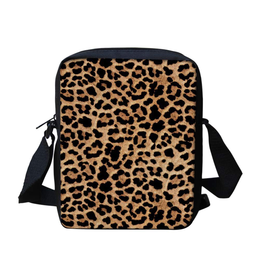 UOIMAG Leopard Crossbody Bag for Women Leopard Print Messenger Bag Mini Shoulder Bags for Kids